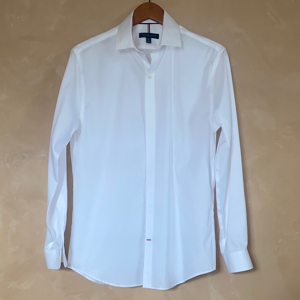 Tommy Hilfiger Men's White Dress Shirt 15.5x32/33 M